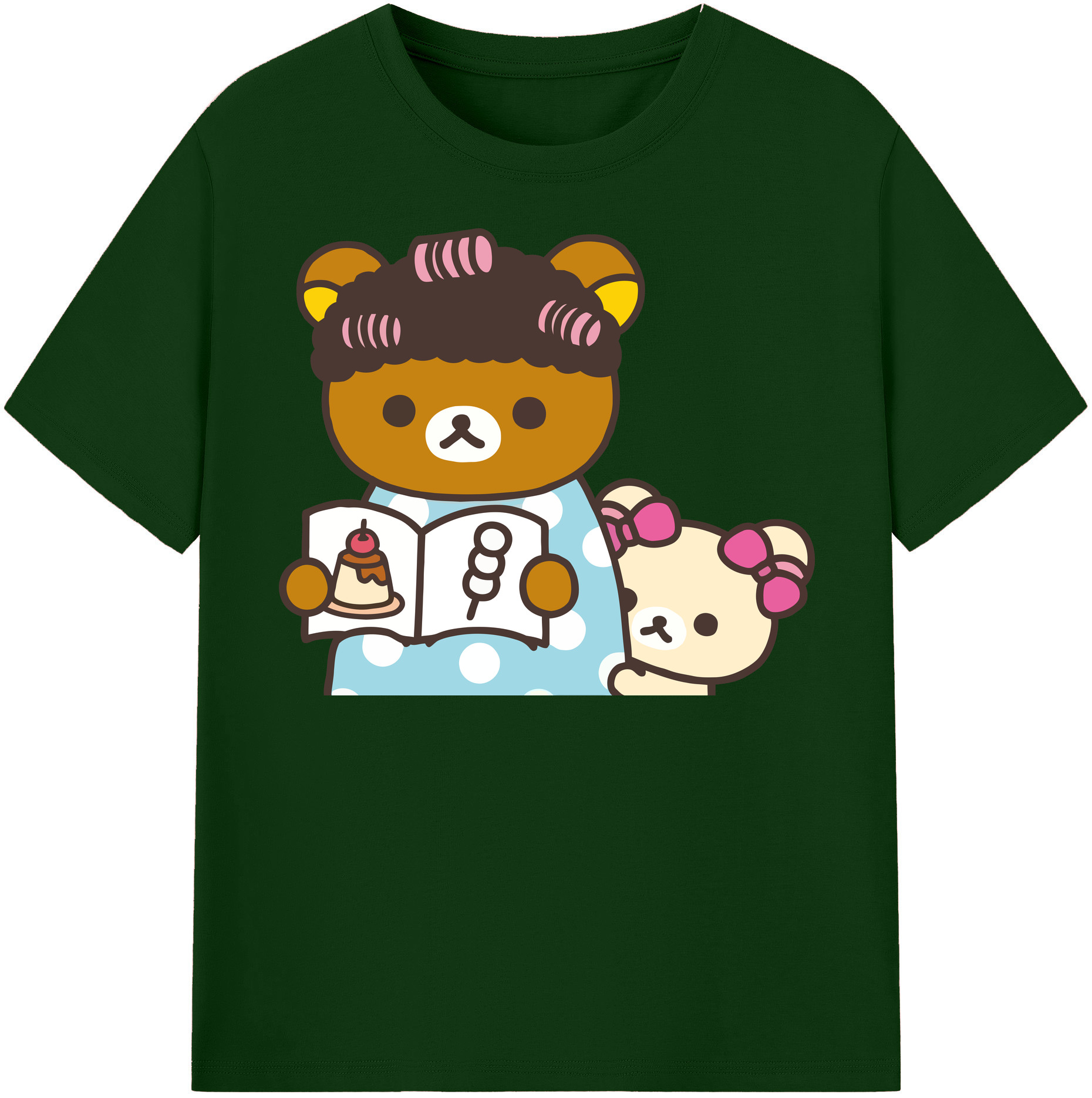 （画像用） リラックマ リラックマ キイロイトリ Rilakkuma Korilakkuma Kiiroitori 綿100％半袖Tシャツ（フロントプリント）